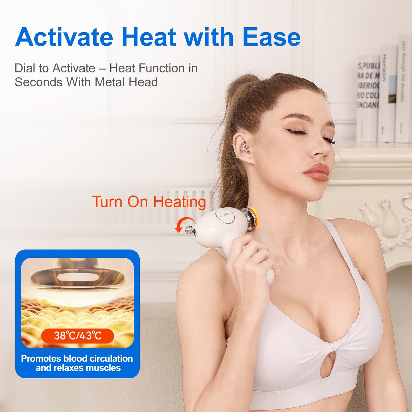 Mini Massage Gun - Deep Tissue Percussion Massager With Heat Compress
