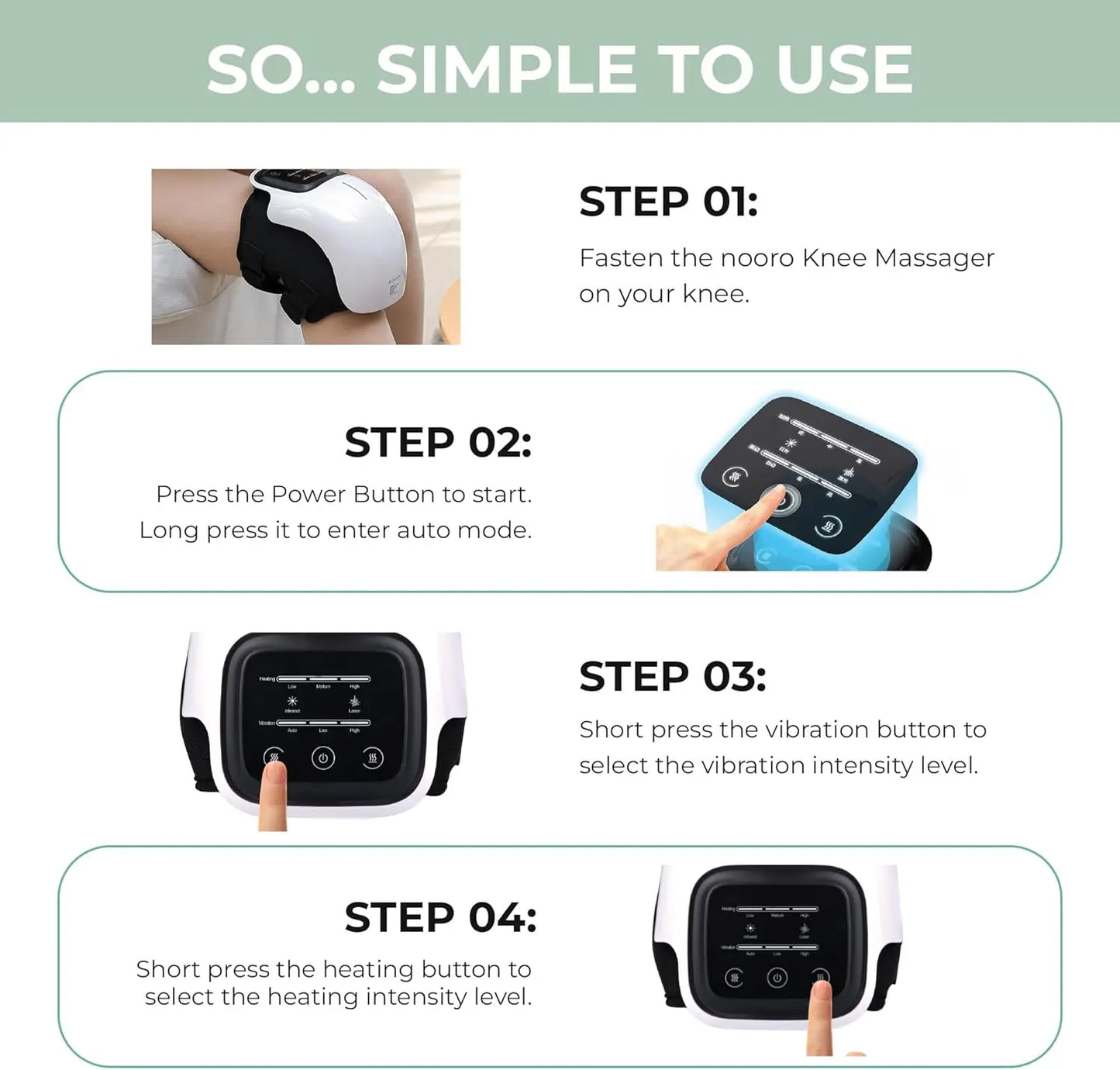Smart Knee Massager with Red Light Therapy for Swelling, Stiff Joints, Strained Ligaments, and Muscle Injuries - Perfect Pain Relief Gift