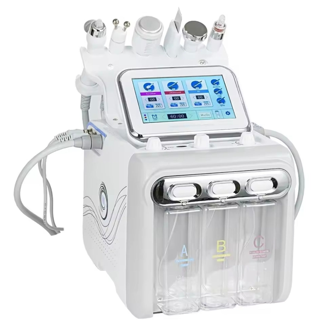 7-in-1 Hydro Bubble Facial Machine – Oxygen Jet | Diamond Peeling | Microdermabrasion | Deep Hydration & Cleansing for Professional Spa & Home Use