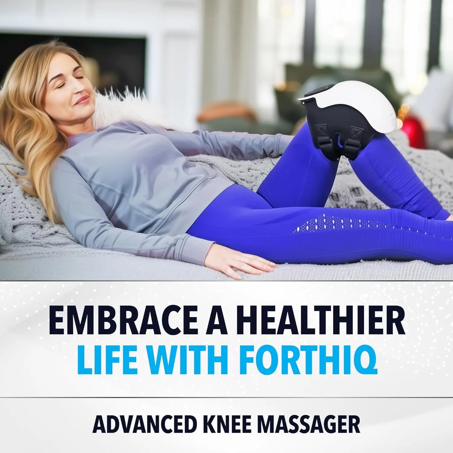 Smart Knee Massager with Red Light Therapy for Swelling, Stiff Joints, Strained Ligaments, and Muscle Injuries - Perfect Pain Relief Gift