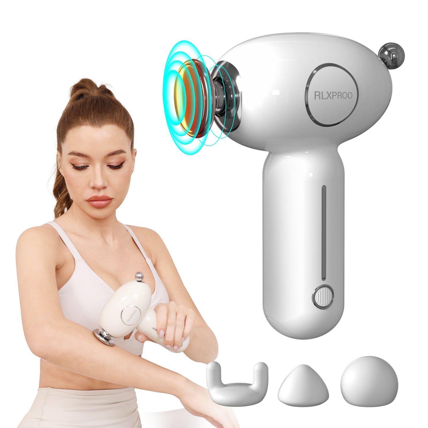 Mini Massage Gun - Deep Tissue Percussion Massager With Heat Compress