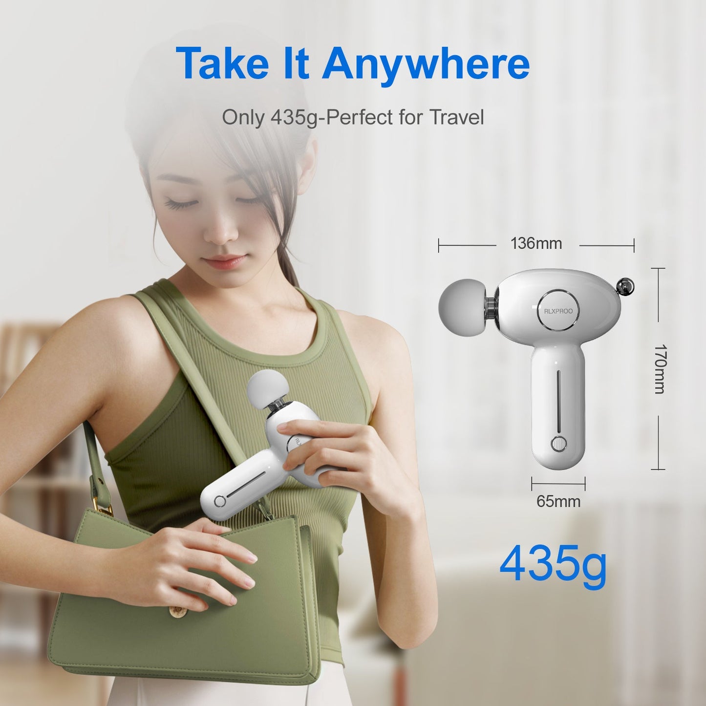 Mini Massage Gun - Deep Tissue Percussion Massager With Heat Compress