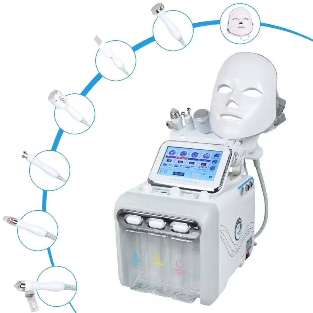 7-in-1 Hydro Bubble Facial Machine – Oxygen Jet | Diamond Peeling | Microdermabrasion | Deep Hydration & Cleansing for Professional Spa & Home Use