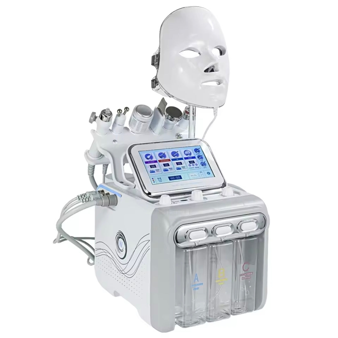 7-in-1 Hydro Bubble Facial Machine – Oxygen Jet | Diamond Peeling | Microdermabrasion | Deep Hydration & Cleansing for Professional Spa & Home Use