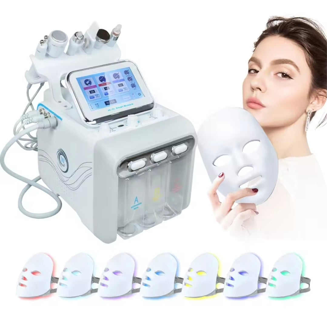 7-in-1 Hydro Bubble Facial Machine – Oxygen Jet | Diamond Peeling | Microdermabrasion | Deep Hydration & Cleansing for Professional Spa & Home Use